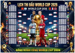 OK9: Lịch World Cup 2026 giờ Việt Nam & VTV trực tiếp